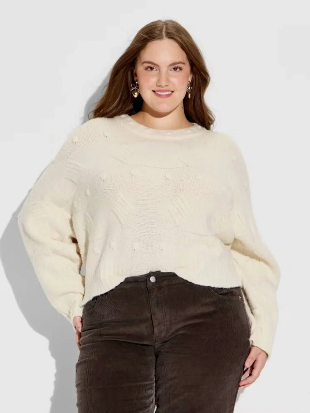 Women's Pullover Sweater - Wild Fable Off-White XL